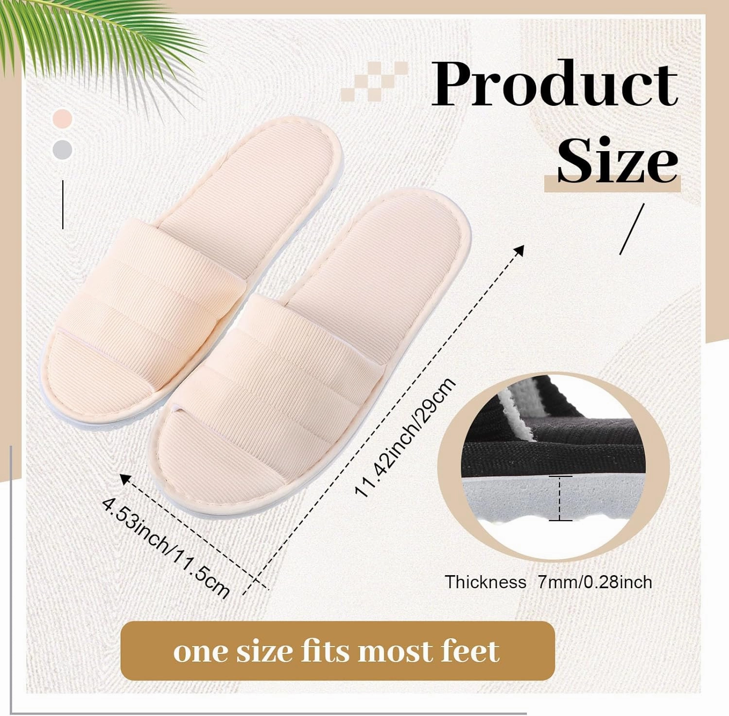 6 Pairs Disposable Slippers Bulk for Guests Comfortable House Spa Hotel Indoor Travel Slippers Women Men
