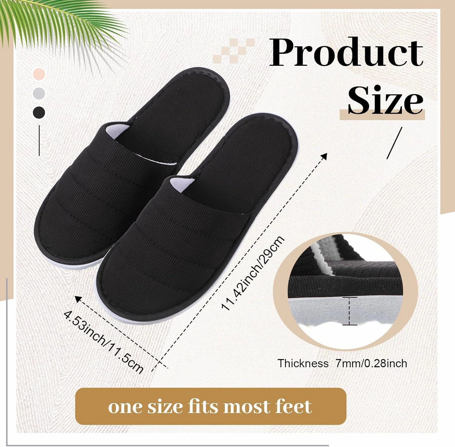 6 Pairs Disposable Slippers Bulk for Guests Comfortable House Spa Hotel Indoor Travel Slippers Women Men