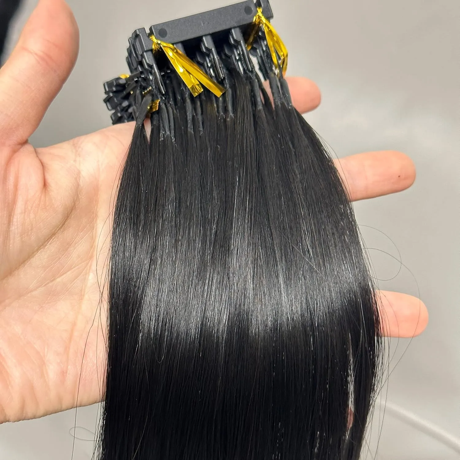6D Hair Extensions Human Hair 20inch 6D No-Trace Hair Extension 100% Real Human Hair 1 Rows of 5 Bundles 6D Human Hair for Women Girls(2nd Generation)