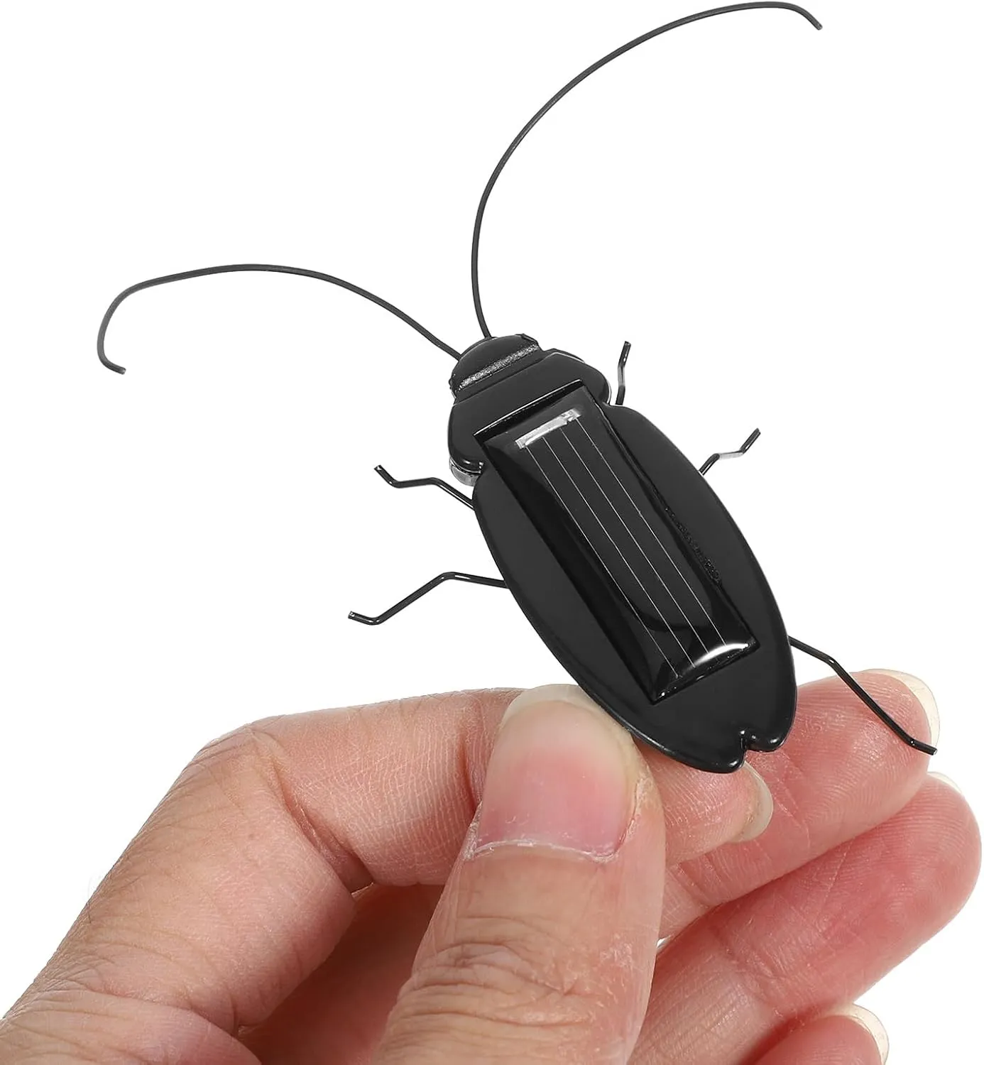 6PCS Solar Powered Bugs Toys Lifelike Solar Crickets Grasshopper Insect Toys for Boys Girls - Fake Roaches Moving Solar Toys Simulation School Science Educational Toys