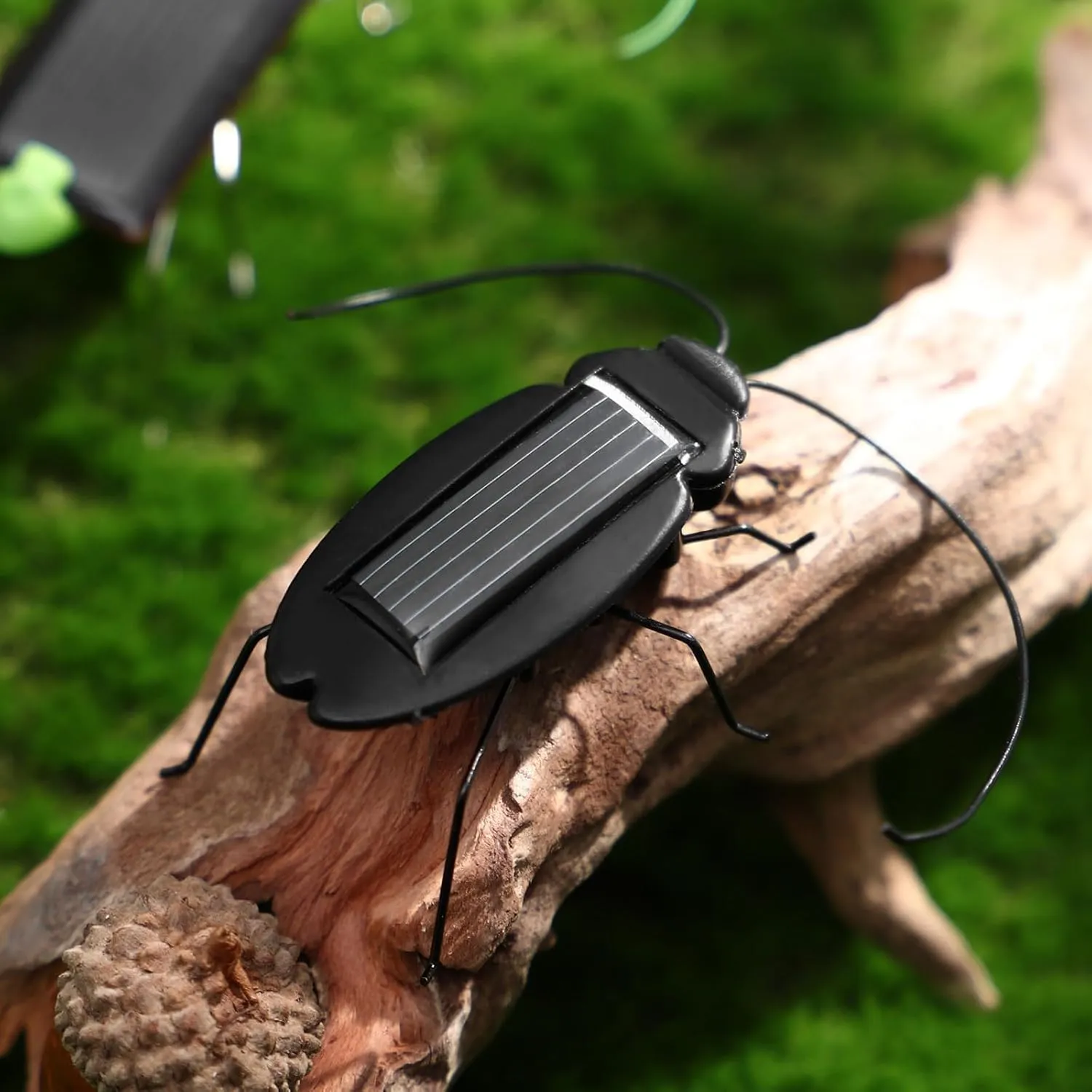 6PCS Solar Powered Bugs Toys Lifelike Solar Crickets Grasshopper Insect Toys for Boys Girls - Fake Roaches Moving Solar Toys Simulation School Science Educational Toys