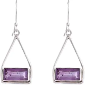 6x12 MM Amethyst Dangle Earrings Gemstone Jewelry
