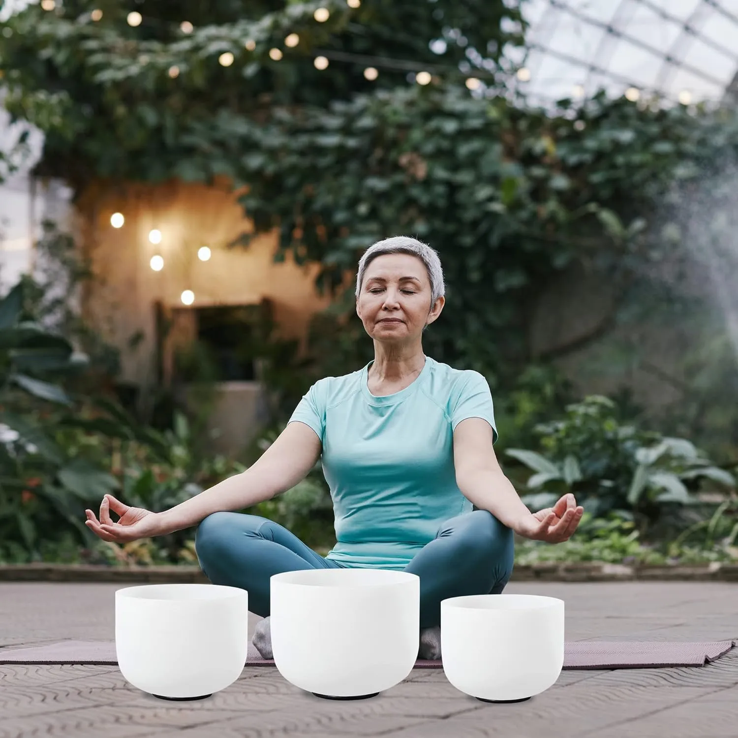 7inch 8inch 9inch Crystal singing bowls set sound bowl for healing Mindfulness, Meditation, Yoga, Spiritual and Body Healing Chakra Bowl (7G 8F 9D, 7inch 8inch 9inch with Travel bag)