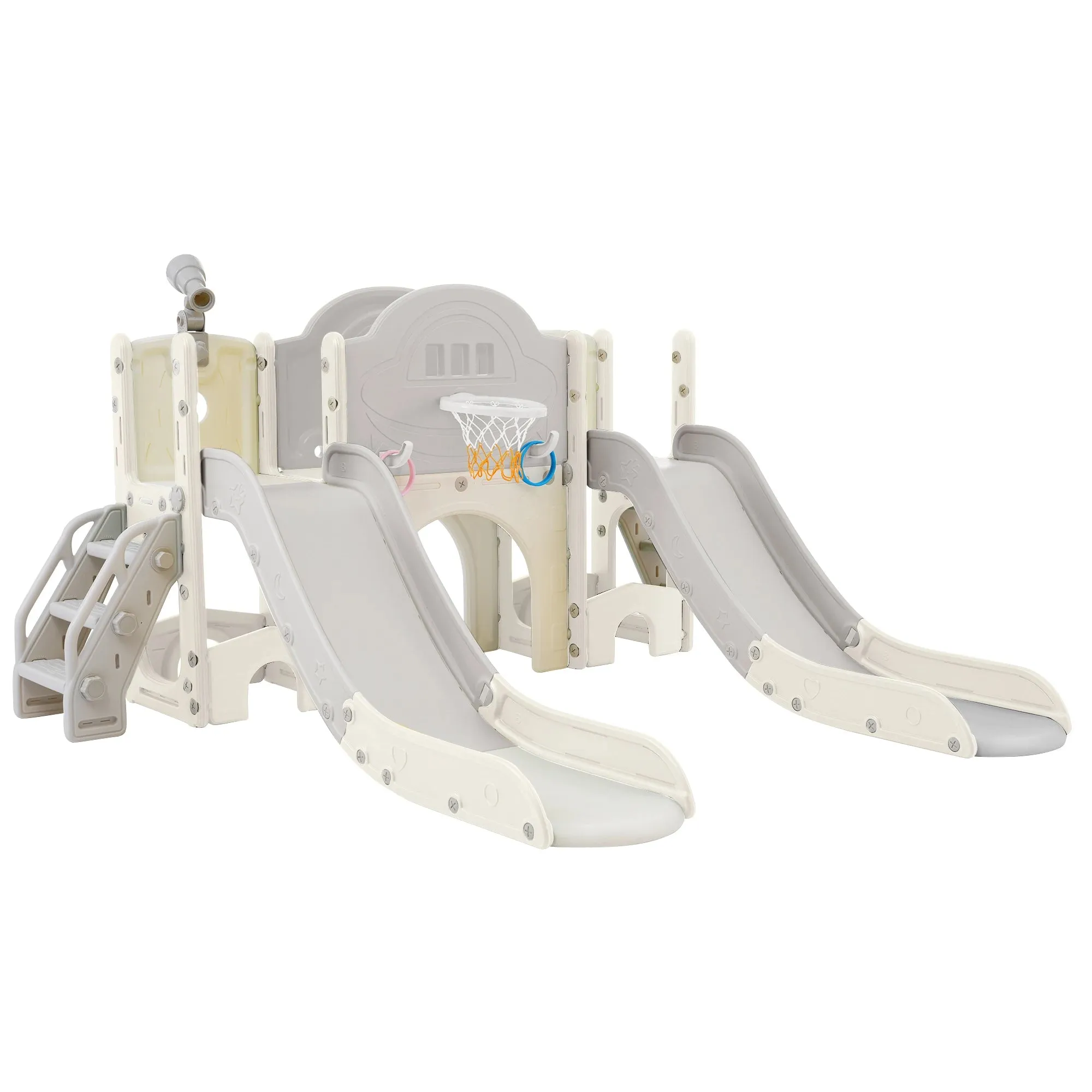8-in-1 Kids Climbing Slide & Activity Set