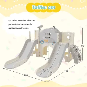 8-in-1 Kids Climbing Slide & Activity Set