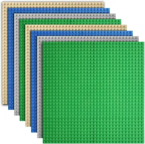 8 Pack Classic Baseplates 10" x 10" Sturdiness Building Platforms -100% Compatible with All Major Brands Building Bricks, Suitable for Kids and Adults as a Gift -Multicolored