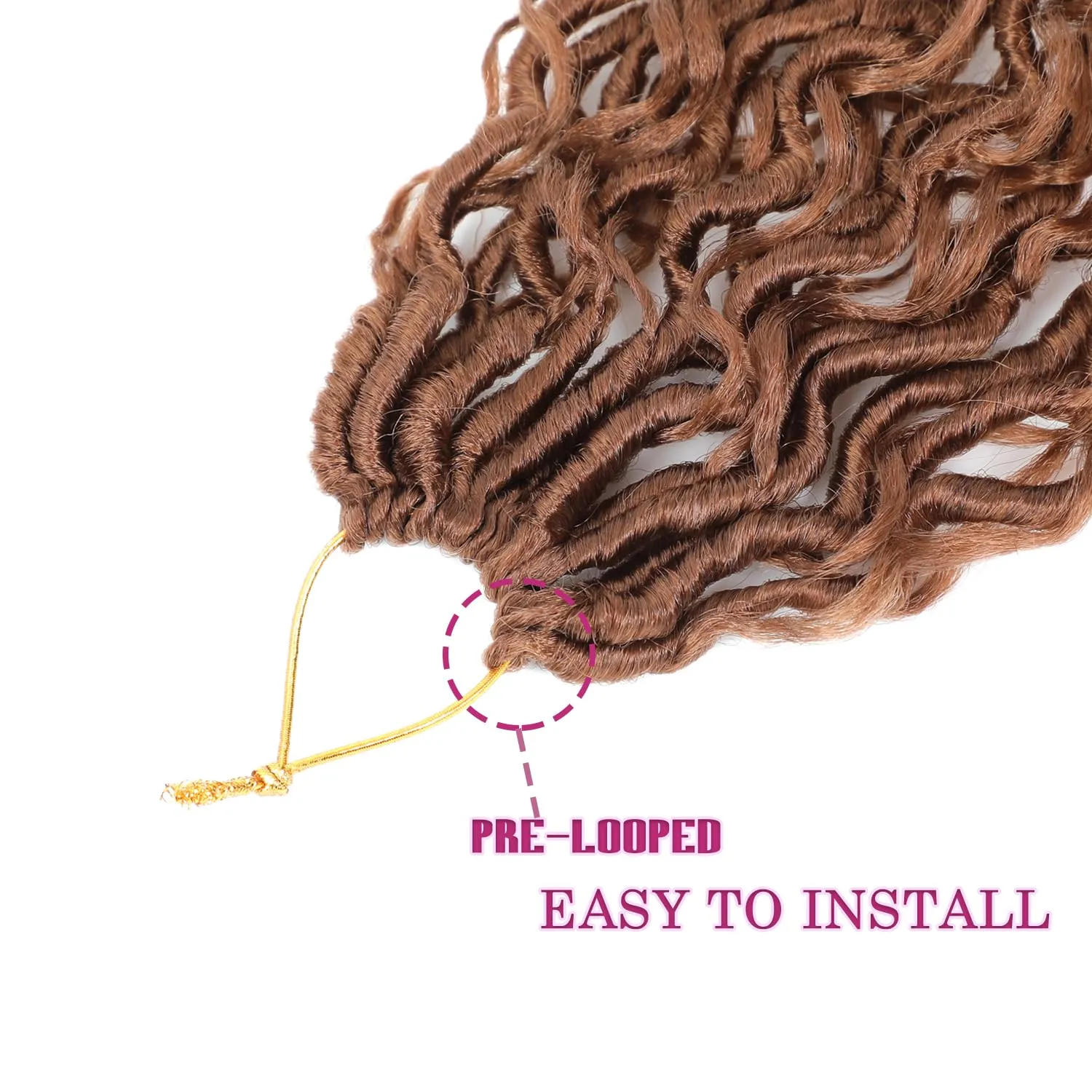 8 Packs Goddess Faux Locs Crochet Hair for Black Women, Long Goddess Locs Crochet Hair, Boho Style Locs, River Locs with Curly Ends (22Inch, 30#, 8Packs)