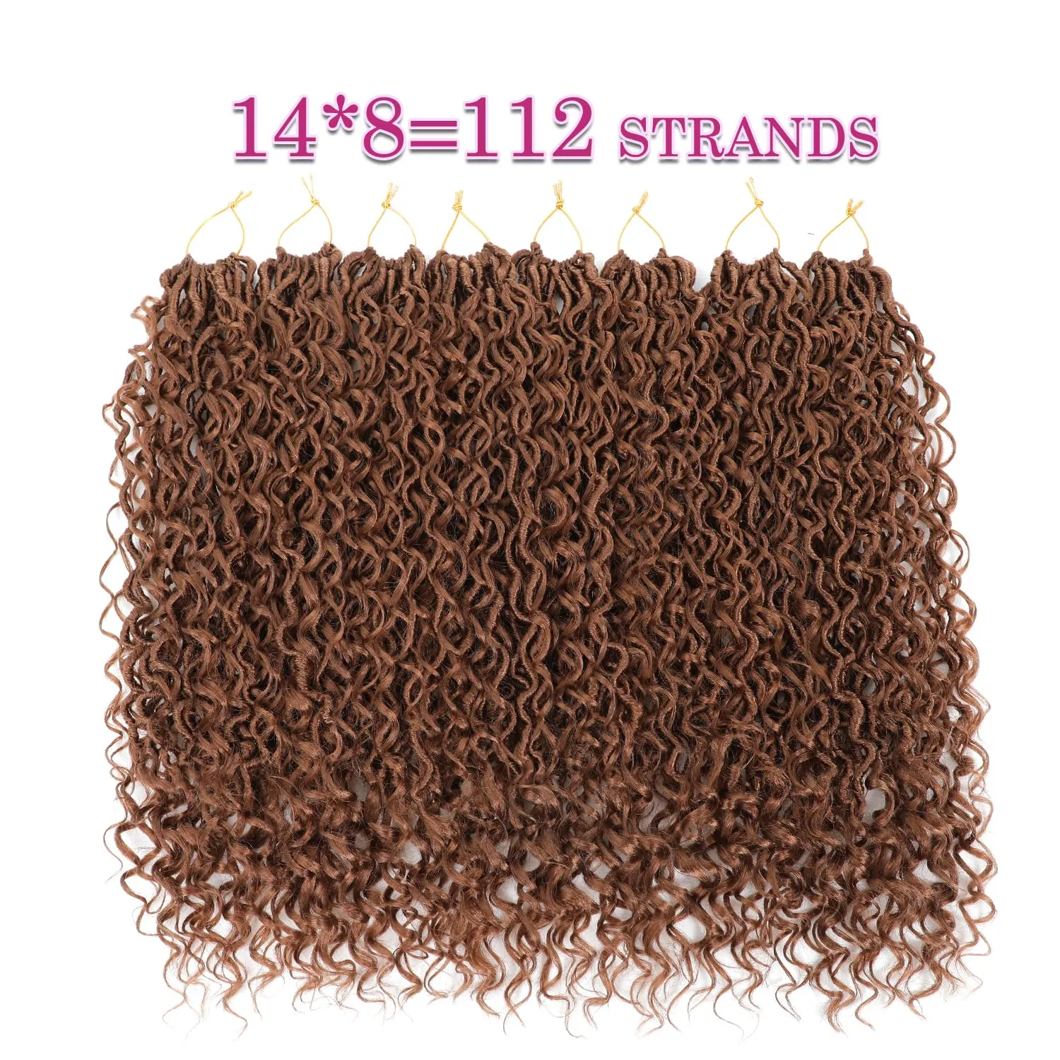 8 Packs Goddess Faux Locs Crochet Hair for Black Women, Long Goddess Locs Crochet Hair, Boho Style Locs, River Locs with Curly Ends (22Inch, 30#, 8Packs)