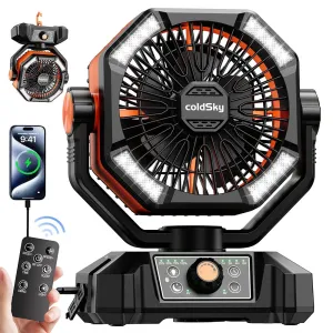 8 Speed Camp Fan with Lights