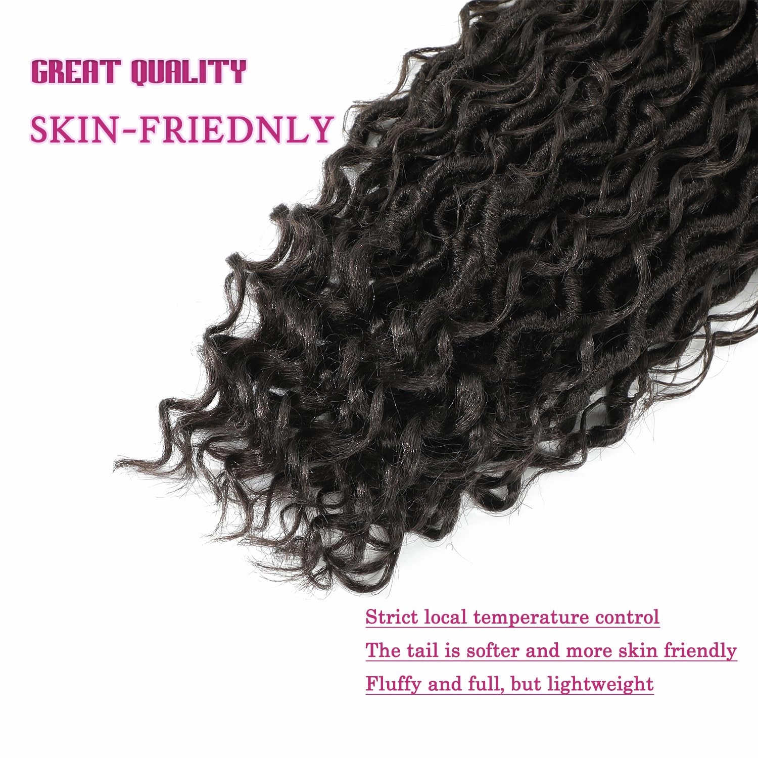8 Packs Curly Faux Locs Crochet Hair 22 Inch Goddess Locs Crochet Hair Hippie Locs Synthetic Braids Hair Extensions (22 Inch, 8Packs, 4#)