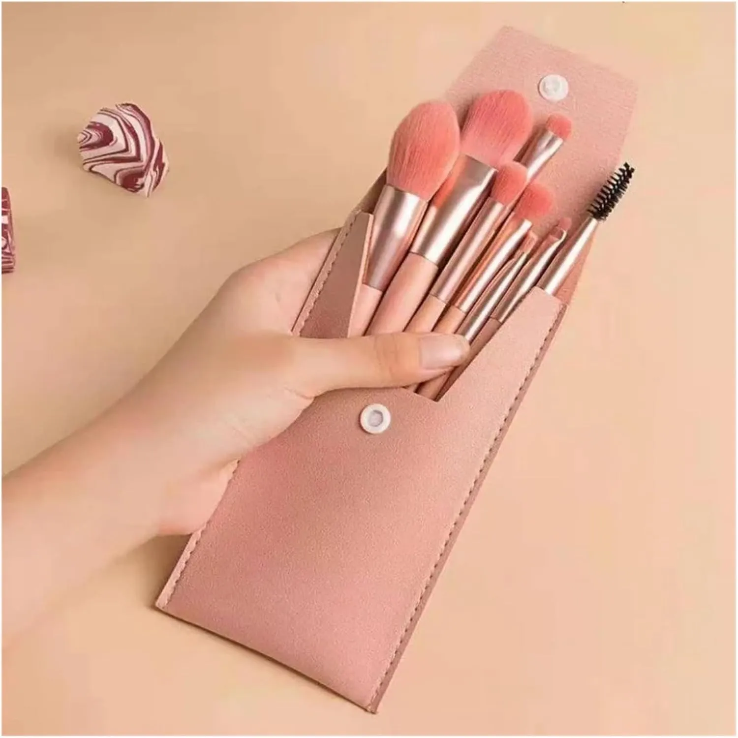 8PCs Soft Fluffy Makeup Brushes Set for Cosmetics Foundation Blush Powder Eyeshadow Kabuki Blending Makeup Brush Beauty Tool(Green)