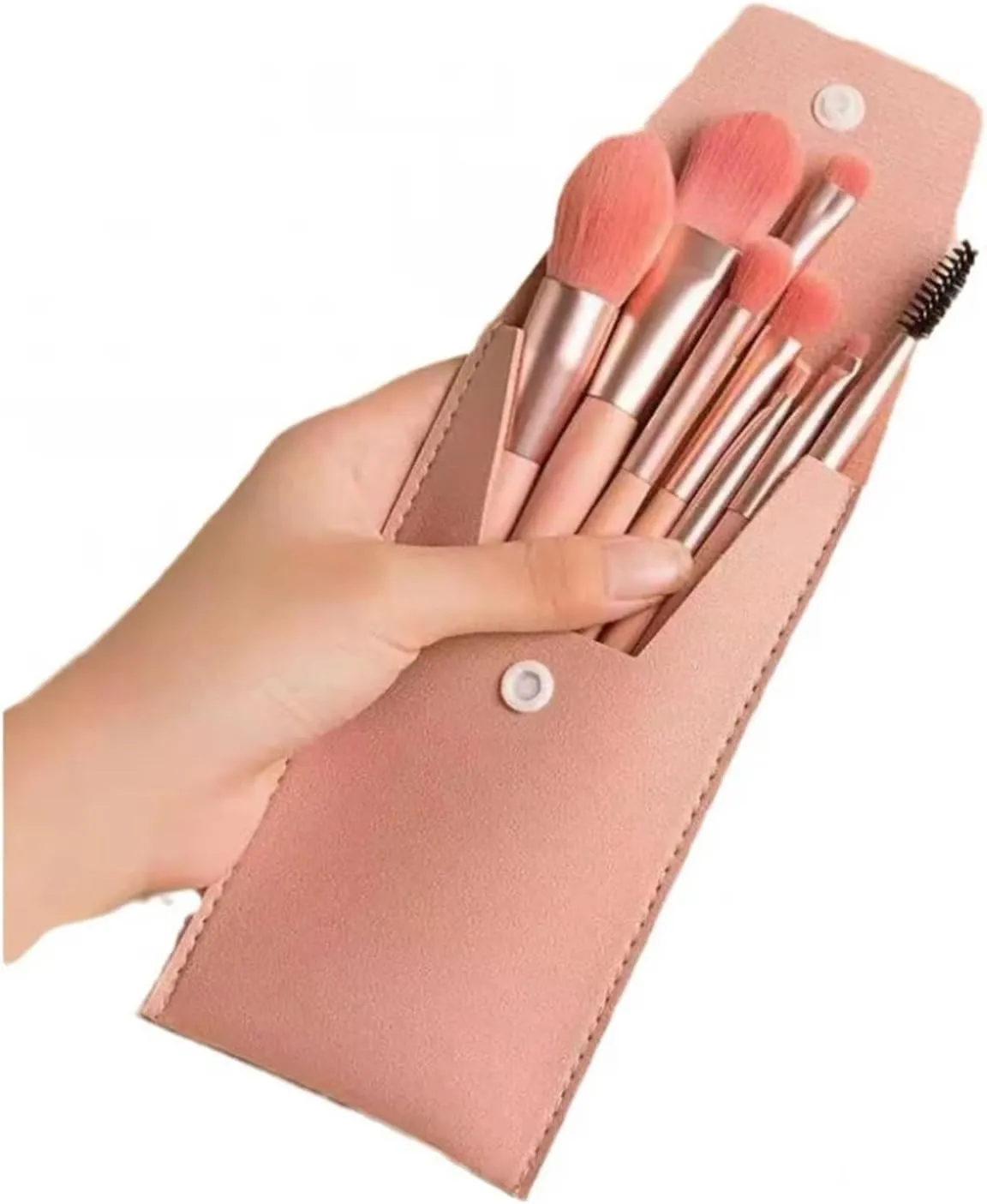 8PCs Soft Fluffy Makeup Brushes Set for Cosmetics Foundation Blush Powder Eyeshadow Kabuki Blending Makeup Brush Beauty Tool(Green)