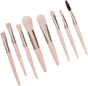 8PCs Soft Fluffy Makeup Brushes Set for Cosmetics Foundation Blush Powder Eyeshadow Kabuki Blending Makeup Brush Beauty Tool(Yellow)