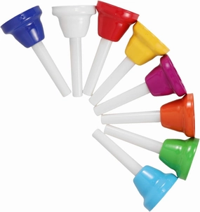 8Pcs Colorful Musical Handbells Set Note Diatonic Bells for Adults for Music Teaching Festivals Weddings Family Parties