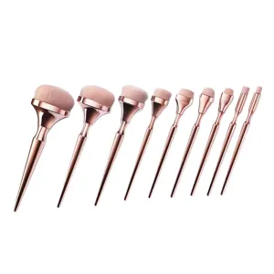 9pcs Durable Makeup Brush for Women Stylish Blusher Lightweight Portable Beauty Accessories with Comfortable Bristles for Finish