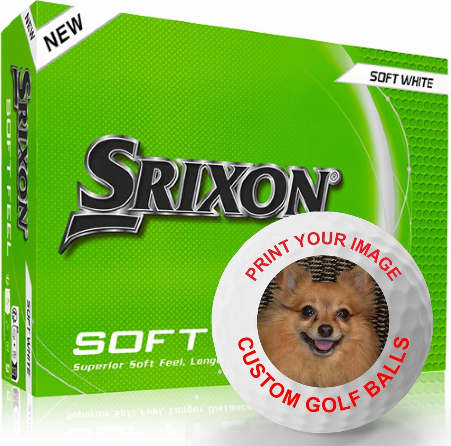 – Custom Srixon Soft Feel Golf Balls with Your Logo, Photo, or Text, 12-Pack – Great for Corporate Gifts, Events, or Personal Use