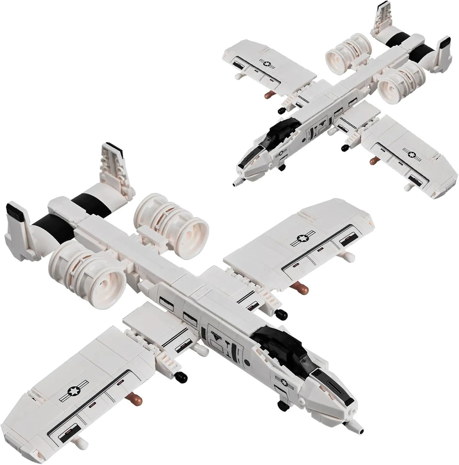 A-10 Attack Plane Building Kit - 598-Piece Model Plane with Functional Missiles & Rolling Landing Gear | Realistic Military Aircraft STEM Toy for Adults & Kids Ages 6 
