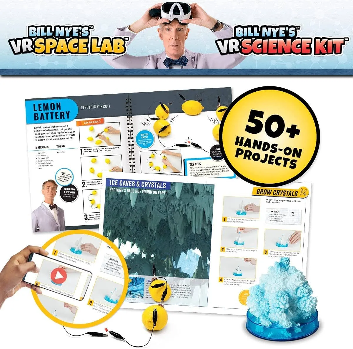 Abacus Brands, Inc. - Bill Nye Bundle Pack - VR Space Lab & Science Kit