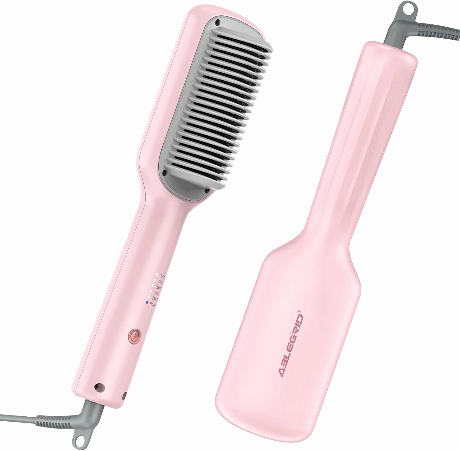 ABLEGRID FSA HSA Eligible Contour Memory Foam Cervical Pillow and Hair Straightener Brush,Hair Straightening Comb for Women,Portable Hair Styling Wand with 5 Temps,Fast Heating