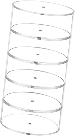 Acrylic Watch Box Belt Containers 5 Slot Stackable Clear Dustproof Multipurpose Cylindrical Display Case Storage Box 13.5x5.1inch
