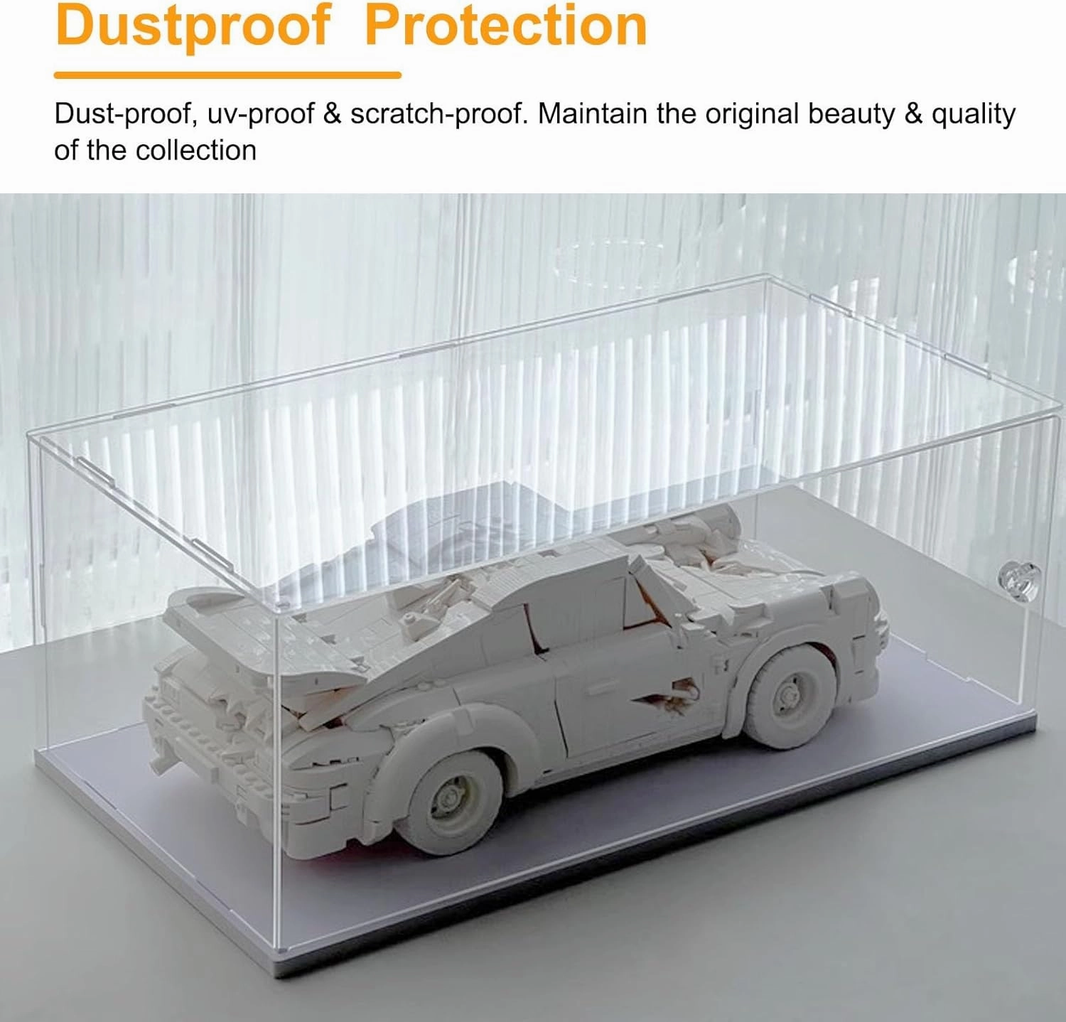 Acrylic Display Case Acrylic Display Box with Door, UV Protected Plastic Case for Model Car/Souvenir/Blind Box/Book, Transparent Storage Case Show Stand(50 x 35 x 35 cm (20 x 14 x 14 in))