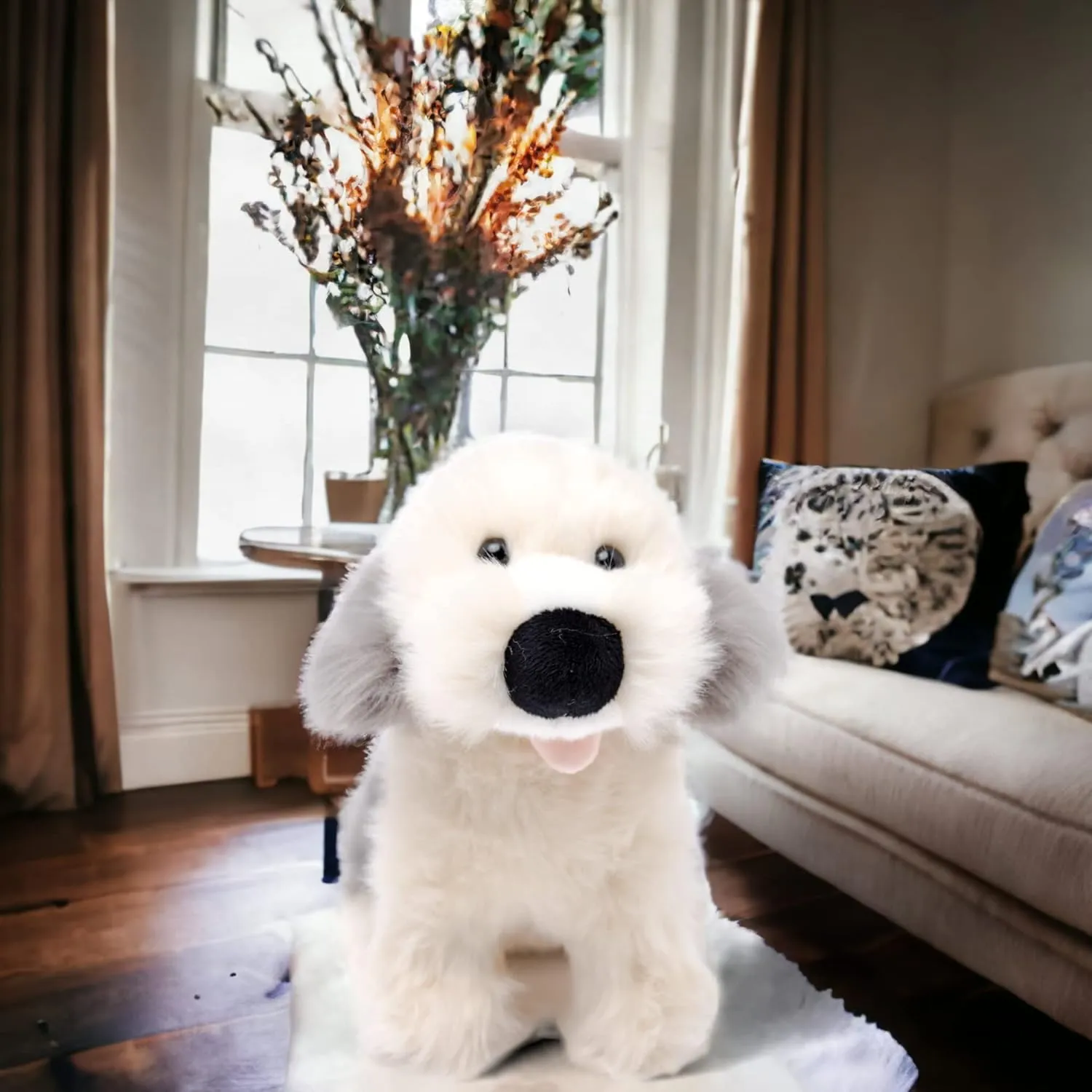 Adorable 10-Inch Old English Sheepdog Plush Toy - Soft and Cuddly Stuffed Animal for Kids, Dog Lovers, and Collectors