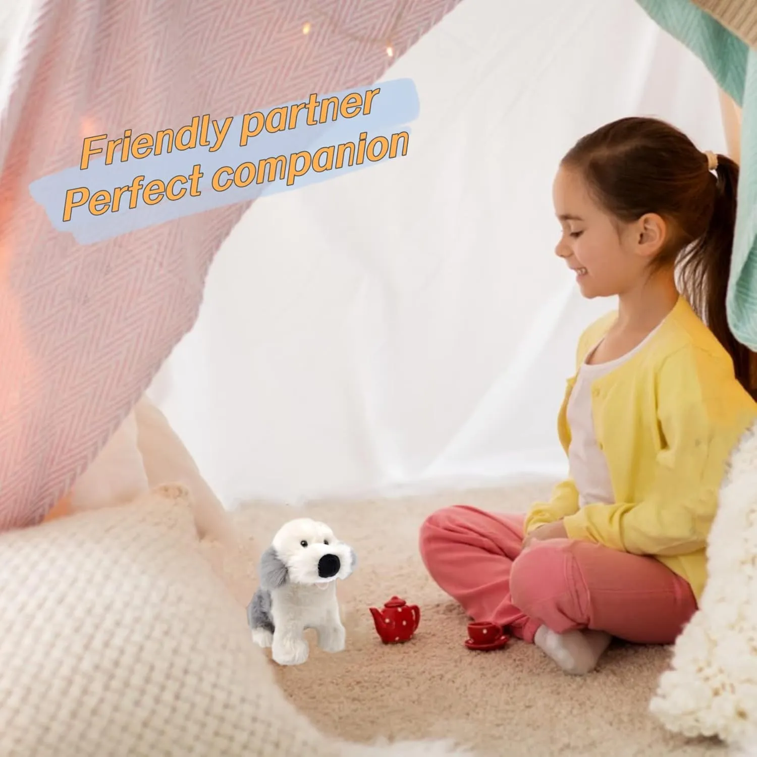 Adorable 10-Inch Old English Sheepdog Plush Toy - Soft and Cuddly Stuffed Animal for Kids, Dog Lovers, and Collectors