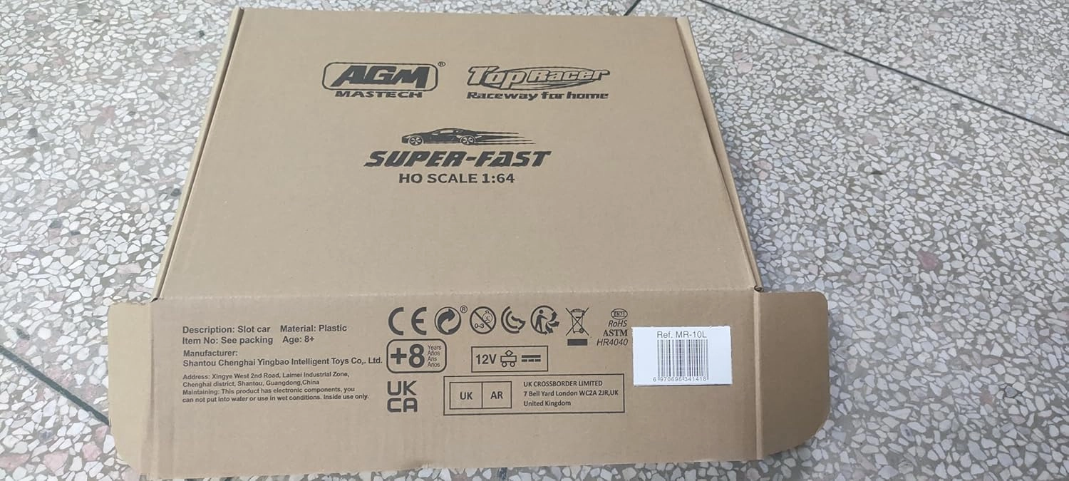 AGM MASTECH High Speed Series Dual Track Set, 8.4m Electric Track with 4 Vehicles Official Licensed Slot car Racing, Comes with 2 Hand Controls and Track Parts and a Lap Counter.