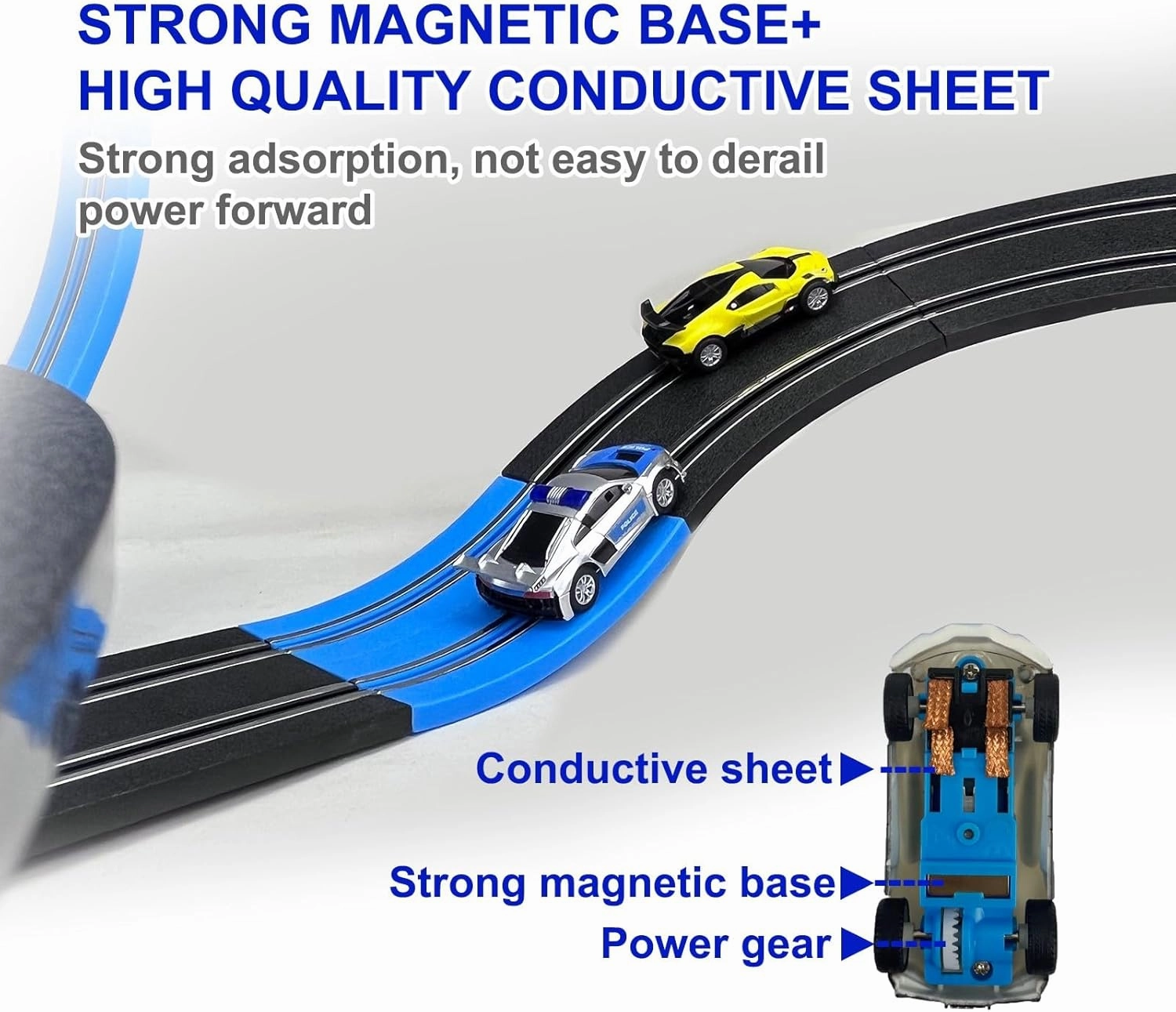 AGM MASTECH High Speed Series Dual Track Set, 8.4m Electric Track with 4 Vehicles Official Licensed Slot car Racing, Comes with 2 Hand Controls and Track Parts and a Lap Counter.