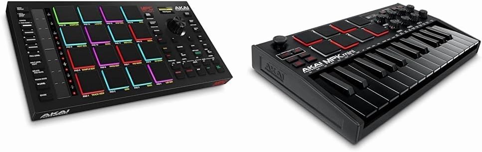 Akai Professional MPC Studio MIDI Controller Beat Maker with 16 Velocity Sensitive RGB Pads & Professional MPK Mini MK3-25 Key USB MIDI Keyboard Controller With 8 Backlit Drum Pads