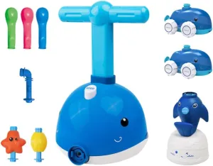 Alasum 1 Set Balloon Powered Toy Balloon Pump Car Toy Dolphin Recoil Toy Balloon Inflator Balloon Cars Toy Cars playset Developmental Toys car kit Power car Child Pneumatic abs