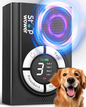 Anti Barking Device, Auto Dog Barking Control Device with 50FT, 3 Levels Dog Bark Deterrent Device for Outdoor/Indoor, Rechargeable Bark Dog Deterrent Bark Box, Effective Stop Dogs from Bark