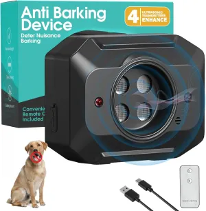 Anti Barking Device with Remote Control, Rechargeable Ultrasonic Dog Bark Deterrent with 3 Modes, Barking Box Barking Control Devices Indoor/Outdoor Safe for Dog & People