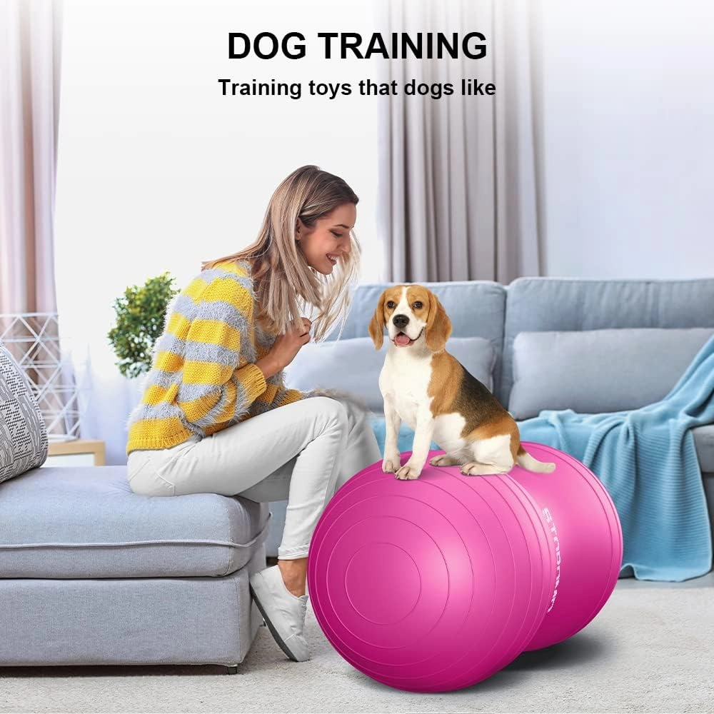 Anti-Burst Peanut Ball – High Weight Capacity Exercise Ball for Birth, Yoga, Pilates & Physical Therapy, Eco-Friendly PVC Fitness Ball for Kids & Adults, Includes Pump