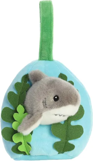 Aurora® Enchanting Hideouts™ Blacktip Reef Shark Stuffed Animal - Imaginative Play - Endless Fun - Grey 6 Inches