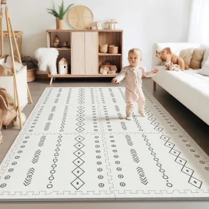 Baby Foam Play Mat, PIGLOG 72x48 Floor Mats, Crawling Mat for Baby with Interlocking Floor Tiles, Easy to Clean Playroom Kids Floor Mat, Toddler Play Mat for Indoor and Outdoor