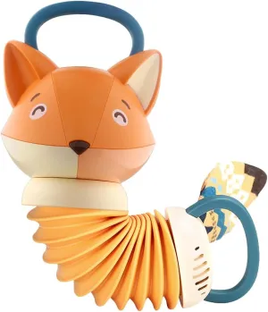 Baby Fox Musical Toy - On-The-Go Entertainment with Classical Melodies, Accordion Stretch, and Squeaky Fun for Developing Motor Skills - Perfect for Strollers, Car Seats, and Travel (Fox)
