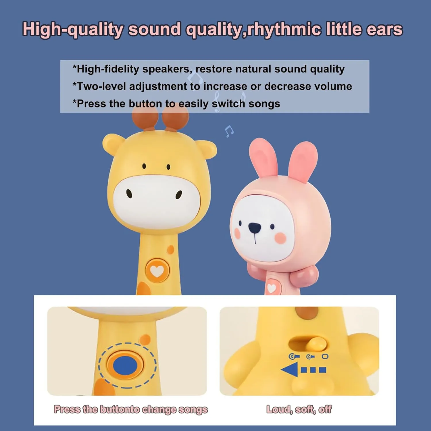 Baby Musical Rattles - Baby Teething Toys with Music and Light, for Toddlers Sensory Chew and Fine Motor Skills Toy Baby Toys for 6 Month  Babies (Lion)