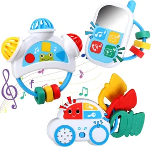 Baby Sensory Toys - Baby Teething Toys Infant Newborn Montessori Toys for Boys Girls 0 3 6 9 12 18 Months 1 Year Old Birthday Gifts - Toddler Travel Toys Educational Learning Activities