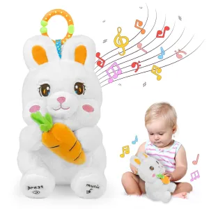 Baby Toys 0-6 Months,Infant Toys with Musical & Rattle,Baby Girl Toys 0-6 Months,Baby Toys 6-12 Monthts,Soft Stuffed Animal Infant Toys for 0-3-6-12 Month Old Boy Girls