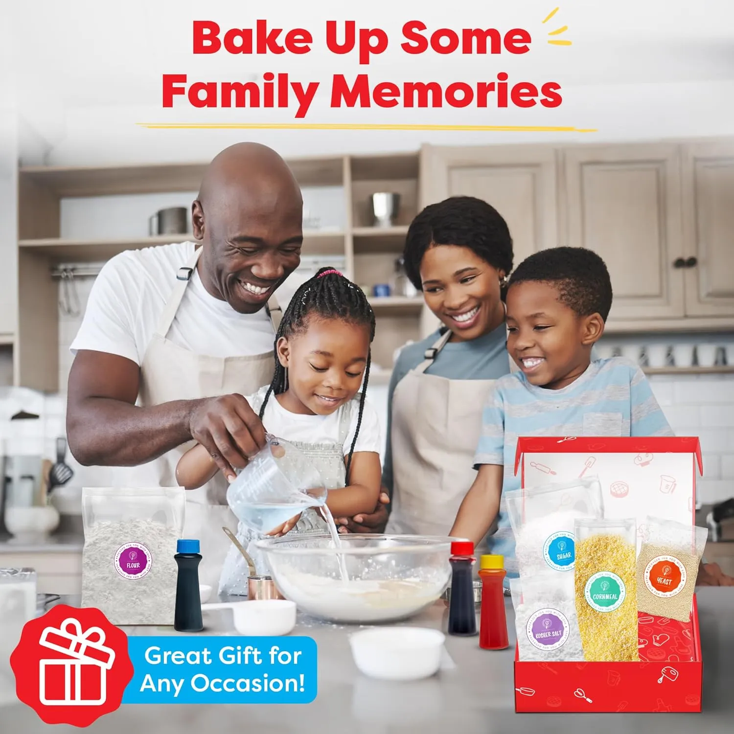 Baketivity Rainbow Bagel Kids Baking Kit - Baking Kits for Kids with Premeasured Ingredients, Step-By-Step Instructions, Video Guide, and STEM Lessons - Kids Cooking Kit for Ages 6-12 