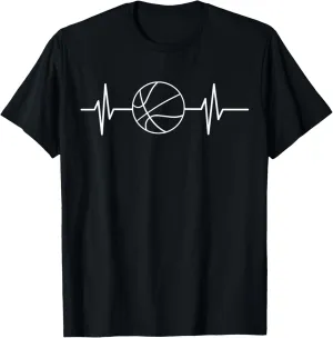 Basketball Heartline Dunk Player Quotes Basketball Fan Hoop T-Shirt
