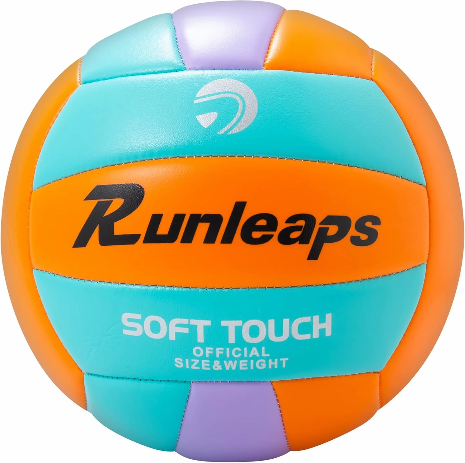 Beach Volleyball Official Size 5 Soft Waterproof Volleyball Sand Sports PU Ball for Indoor, Outdoor, Pool, Gym, Training(Orange Blue)