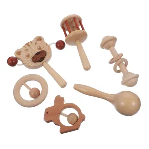 BESPORTBLE 1 Set Lovely Wooden Rattle for Boy Girl and Safe Handbell Shaking Music Instruments Natural Musical Present for Boys