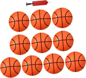 BESPORTBLE 1Set Inflatable Basketball Balls Inflating Pump Slip Design for Indoor Birthday Parties and Family Fun