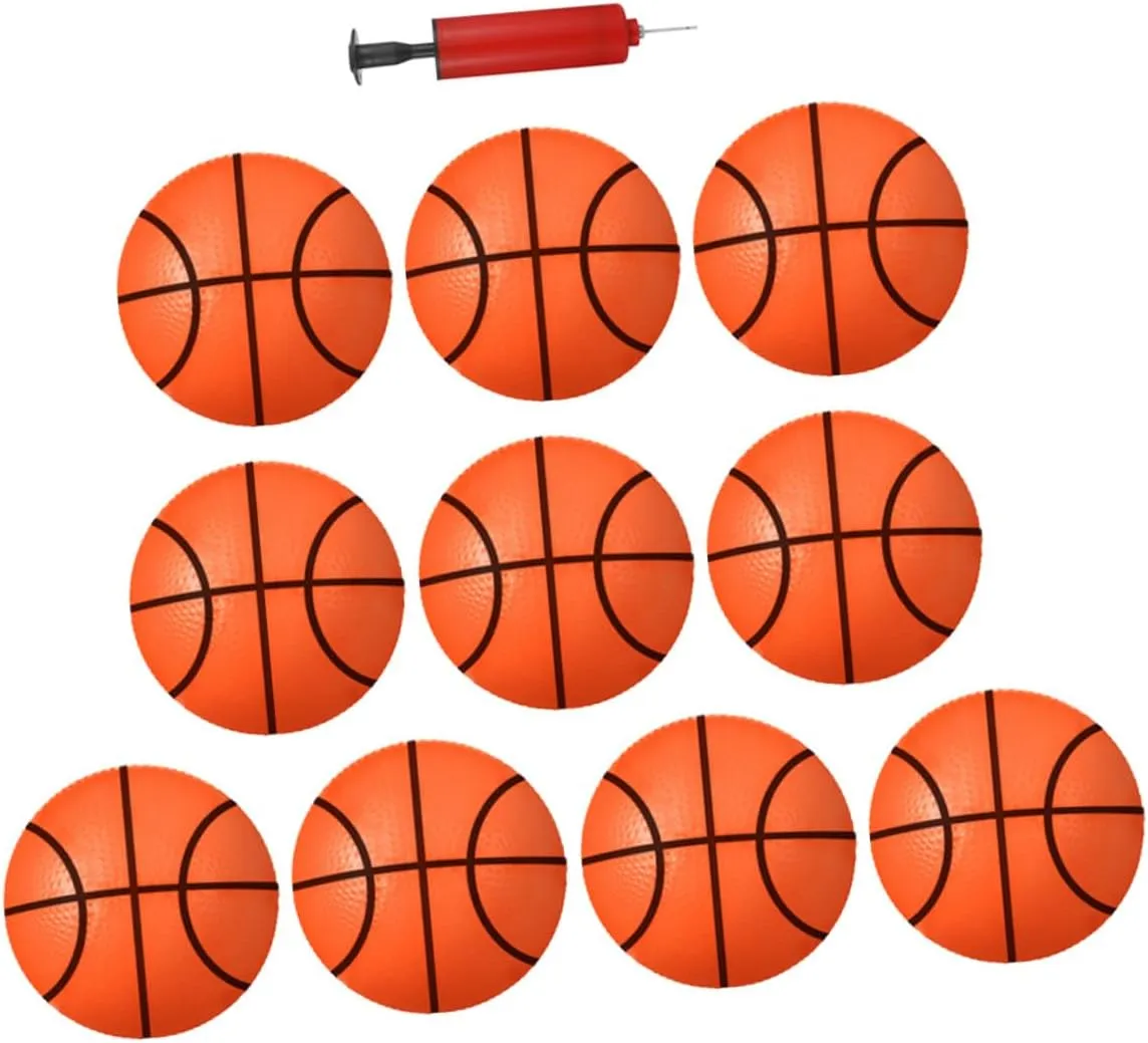 BESPORTBLE 1Set Inflatable Basketball Balls Inflating Pump Slip Design for Indoor Birthday Parties and Family Fun