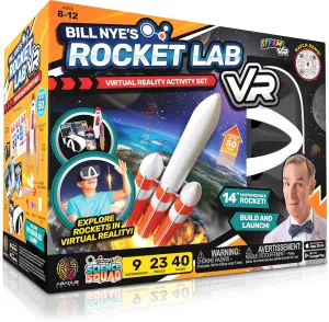 Bill Nye's Science Squad: Rocket Lab VR - Virtual Reality Kids Science Kit, Book and Interactive Learning Activity Set - for Ages 8 and Up