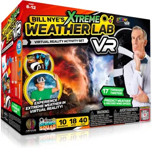 Bill Nye's Science Squad: Xtreme Weather Lab VR - Virtual Reality Kids Science Kit, Book and Interactive Learning Activity Set - for Ages 8 and Up