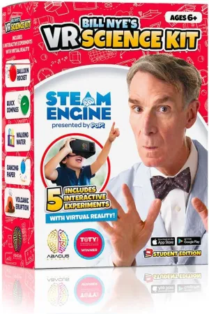 Bill Nye's VR Science Kit Student Edition - Virtual Reality Kids Book and Interactive STEAM Set - Includes All Materials You Need, Ages 6 and Up