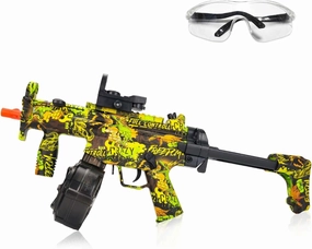 BIU BLASTER Electric Splatter Ball Blaster,Large Orby Gun Gel Ball Blaster with Drum 7.4v Rechargeable Battery Manual & Auto Mode for Outdoor Game Age 14  Years